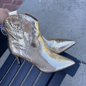 Guess Gold Ankle Boots